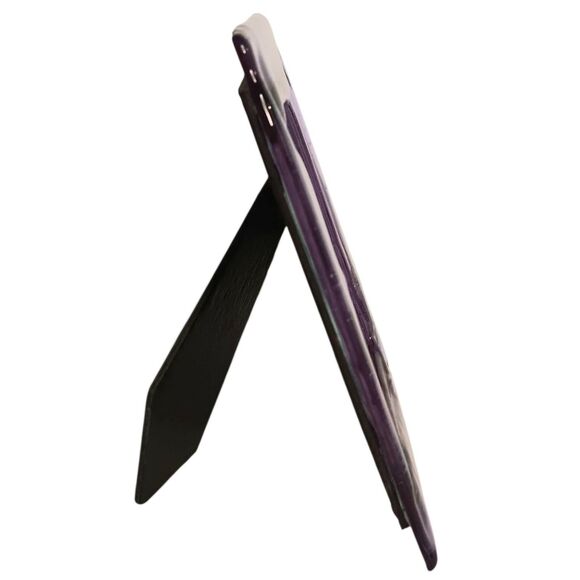 Purple Two Toned Art Glass Picture Frame Handmade Signed O'Shea 6"x7 Photo 3.5x5 - Picture 3 of 13